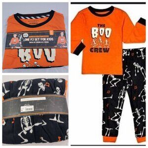 Boo Crew Glow in the Dark Kids Halloween 2 Piece Pajama Set - Size Large NEW!